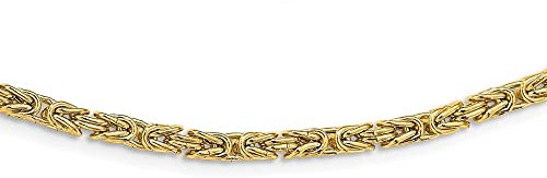 Diamond2Deal 14 Karat polierte Königskette für Damen, Ohne Edelstein