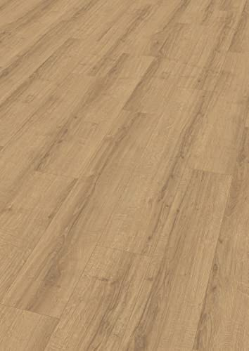 EGGER Aqua Clic It EL1007 - Pavimento laminato in rovere Sherman, 8 mm, 1,995 m², effetto legno autentico, facile installazione grazie al sistema a clic, pratico e resistente
