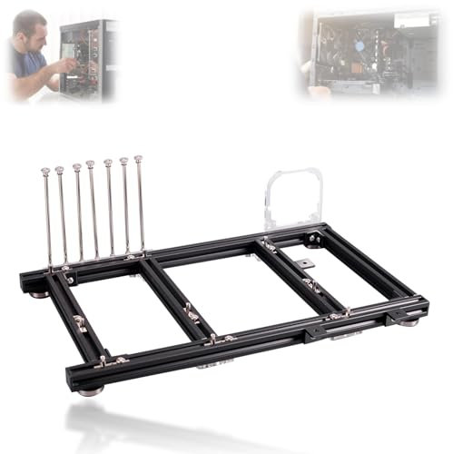 PC Test Bench,Open Frame Computer Case Motherboard Test Bench Aluminum Alloy ATX Lightweight For ATX Ordinary Large Power Supply DIY