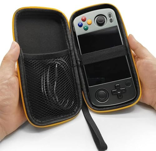 Funda Rígida de EVA para Consola de Juegos RG405M/RG40XX H/RG35XX H - Compatible con RG351P/351M - Bolsa de Almacenamiento de Viaje (Negro)