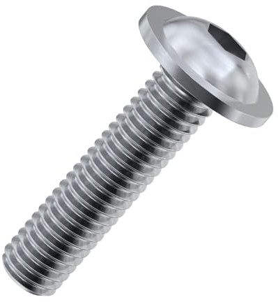 Accu - M6 x 60mm Socket Flanged Button Screws (ISO 7380-2) - Stainless Steel (A2) (Pack of 10)