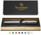 Scriveiner Personalisierter Stift Aus Silbernem Chrom - Atemberaubender Luxus Tintenroller, Gold Finish, Schmidt Tinte, Bestes Graviertes Tintenroller Geschenkset, Custom Name Gravur