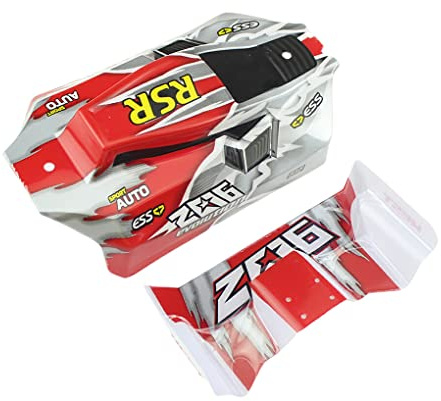 RCGOFOLLOW 1:14 RC Car Body Shell Décoratif Modèle de Véhicule Supérieur Pièces de Rechange Légères pour WLtoy 144001 1335, Rouge