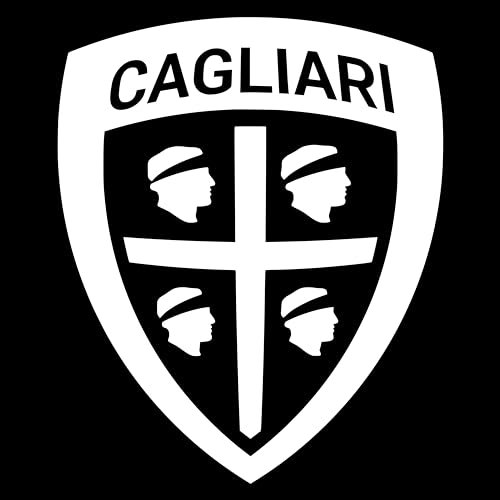 ADESIVO CAGLIARI - SCUDETTO CAGLIARI CALCIO - CASTEDDU - LOGO CITTA SARDEGNA - VETRI - MOBILI- AUTO - MOTO E COMPUTER - - sticker, decal, adesivi GIGI RIVA (BIANCO, 23 X 18)