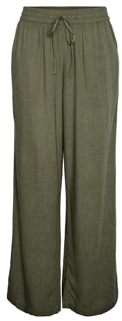 PIECES Female Hose mit weitem Bein PCPIA LEINENMIX | Wide-leg trousers