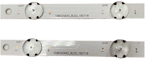 AQXYYWEI Kit 2 uds barra de tira de iluminación LED for TV 32 pulgadas Panasonic TX-32FS400B TX-32FS500B SVM320AX5_8LED_180718(Color:10pcs For 5 TV)