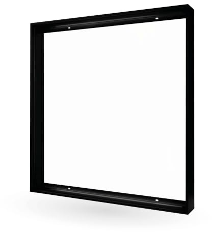 Ledvion - LED-Panel Anbaumontage 60x60CM, Schwarz, Aluminium Leichtgewicht Rahmen, Anbauleuchte, 5 Jahre Garantie