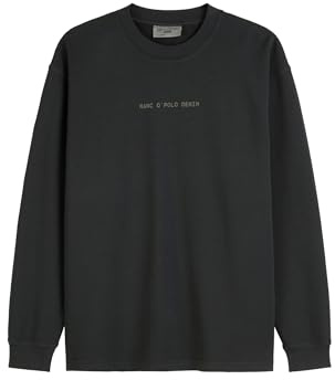 Marc O'Polo Denim Herren Sweatshirt aus Bio-Baumwolle mit Rundhalsausschnitt, Grau (Broken Graphite), XL