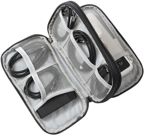 XIMKONTER Sac de Rangement pour Câbles et Accessoires - Organiseur de Voyage pour Disque Dur Externe, HDD USB, Chargeur