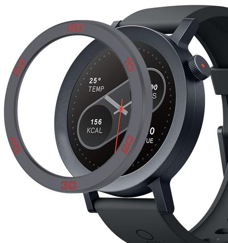Blueshaweu Bezel Styling Kompatibel mit CMF by Nothing Watch Pro 2, Ersetz Lünette Ring Kratzfest Edelstahl Schutz Kompatibel für CMF Watch Pro 2 (grau-rot)