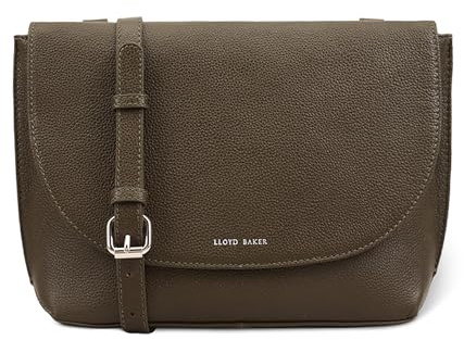 Lloyd Baker London – LYNA Flap-Over Crossbody Bag: Women's Modern Design in 100% Genuine Full Grain Leather