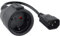 TECHZOCO Cable alimentación alargador Shucko, Cable Adaptador de Corriente para SAIS de Conector C14 Macho a Conector CEE7 Hembra, Cable SAI, 100% Cobre de AWG18, Color Negro, 25 cm