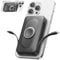 Powerbank 4-in-1 Schnellladen mit Type-C/IOS Kabeln, Wireless Tragbares Laden mit Ringhalterung für iPhone 16/15/14/13/12/Mini/Pro/Pro Max/Plus Schwarz