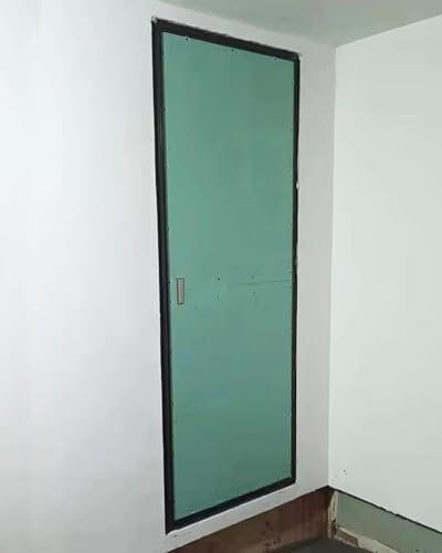 Revisionsklappe Revisionstür Wandzugangsklappe for Trockenbau, Revisionstür Mit Schwarzem Aluminiumrahmen Und Gipskartonplatte, Wassertank-Revisionsluke/Sanitär-Trockenbautür(700x700mm/28x28in)