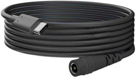 KAQNTUD Waterproof USB C to DC5.5x2.1mm Power Cable for Outdoor Electronics and LED Lights Laptop Power Supply