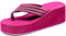 Infradito da donna con plateau e suola spessa, pantofole estive antiscivolo, morbide da doccia, da giardino, da spiaggia, da spiaggia, Rosa acceso., 38 EU