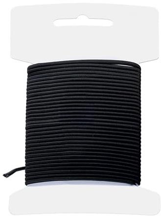 Rpanle Elastische Schmuckfaden, Gummiband für Armbänder, Gummischnur, Elastische Band für DIY Handwerk Schmuckherstellung Halsketten (1 mm x 5 m Schwarz)