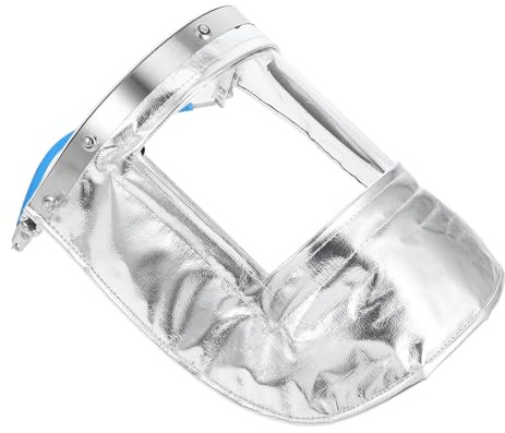 CONGARTENO Hitzebeständiger Gesichtsschutz mit Aluminiumfolie und Transparentem Material Ergonomische Schutzmaske für Schweißer bei Industriellen Arbeiten