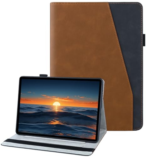 laddutoi Cover per Huawei MediaPad M5 Lite 10 (10.1) 2018, Arancia | Custodia per Huawei M5 Lite in PU Pelle, Supporto Stand, Slot per Schede, Protettiva Flip Folio Tablet Cover Case