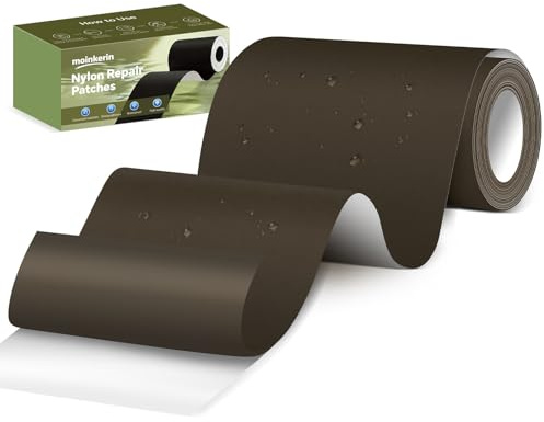 moinkerin Nylon Reparatur Patch 7.6 x 200cm Selbstklebend für Jacke & Zelt | Flexibel & zuschneidbar – für schnelle Reparaturen an Daunenjacken, Rucksäcken, Zelten, Schlafsäcken & Outdoor-Textilien