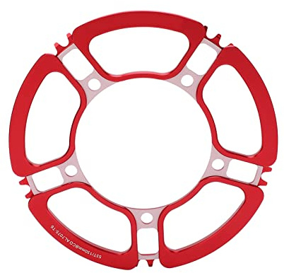 Jxngery Lp Fünf-Loch Tretlager 130BCD Klapprad Tretlager 53T Single Tretlager Zahnplatte (LP Platte Single Petal 53T Red)