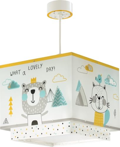 Dalber Kinder Pendelleuchte Hello Little Tiere Bären 73242M | Hängelampe; Deckenleuchte; Kinderzimmer; E27 - 1 x 15W