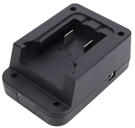 Asixxsix V-Mount-Akkuplatte, Elektrowerkzeug-Akku auf V-Mount-Adapter mit PD 100 W Typ-C-Eingangsausgang, DC-D-TAP-Anschlüssen, LED-Bildschirm, Lock-Akku-Montageplatte