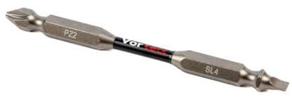 CK Vorteck 90mm Impact Double Screwdriver Bit, PZ2/SL4, Alloy Steel, Hexagonal Drive, 3 Pack
