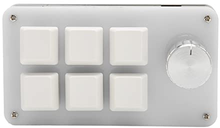 Qcwwy One Handed Mechanical Keyboard Programmable Acrylic Keyboard for Gaming Office Use Desktop Peripherals (White)