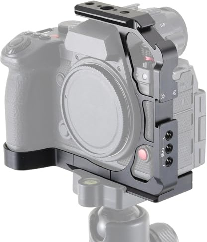 Dpofirs Mezza Gabbia per Fotocamera per Fotocamere Mirrorless LUMIX S1 II/S1R II/S1 IIE, con Supporti per Slitta Fredda, Slot per Binari, Fori Multipli da 1/4-20 e 3/8-16
