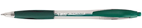 BIC Atlantis Premium Druckkugelschreiber, grün (12 Stück)