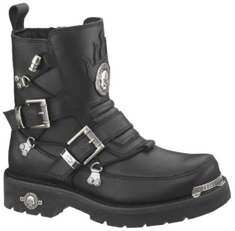 Harley-Davidson Herren Distortion Leather Motorcycle Casual Boot Stiefel, Schwarz, 43 EU