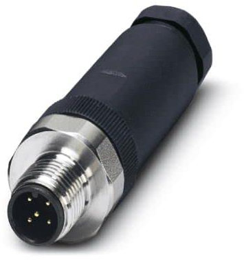 Phoenix Contact SACC M12 Rundsteckverbinder Stecker 5-polig, Schraubmontage, Schraubanschluss IP65, IP67, IP69K
