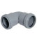 FLOPLAST 50mm Grey Pushfit Waste Pipe Knuckle