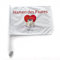 Herz & Heim® Autoflagge Fahne zur Hochzeit mit Namensaufdruck des Paares