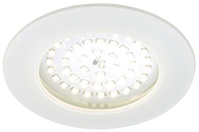 Briloner Leuchten 7233-016 LED Einbauleuchte, dimmbar, Einbaustrahler, LED Strahler, Spots, Deckenstrahler, Deckenspot, Lampen Wohnzimmer, led einbaustrahler 230v, Deckeneinbauleuchten, 10,5 Watt, 1000 Lumen, Badezimmer / Bad geeignet IP44, energiesparend, rund, weiß [Energieklasse A+]