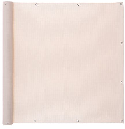 Ventanara® Balkonverkleidung Sichtschutz PVC Balkonumspannung Zaun Verkleidung Blende Windschutz Folie 500 x 90 cm Beige