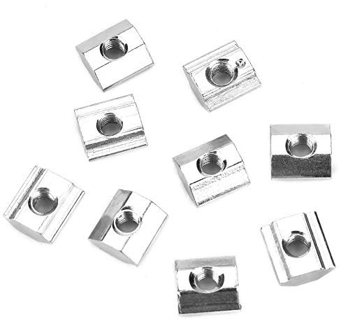 50 stücke Nutensteine T Nut Slide Kohlenstoffstahl für Aluminiumprofil Zubehör Serie 20 M3 * 10 * 5