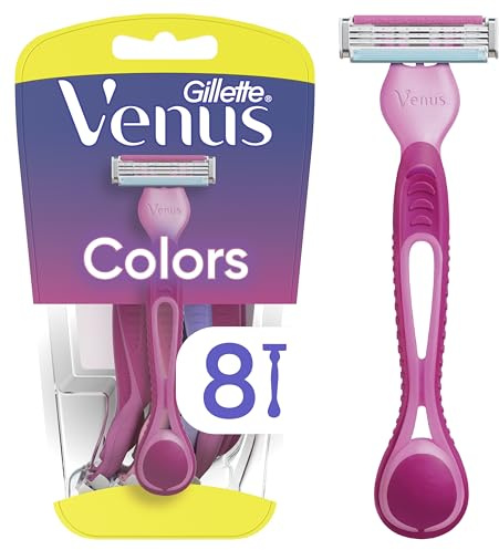 Gillette Venus Simply3 Disposable Razors for Women, 8 Count, Designed for a Close and Comfortable Shave