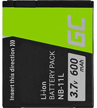 Green Cell® NB-11L NB-11LH Camera Battery for Canon IXUS 125 HS 133 140 150 170 180 240 HS SX400 is SX410 is PowerShot A2400 is A2600 A3400 is A4000 is, Full DecodeDecoded (Li-Ion Cells 600 mAh 3.7 V