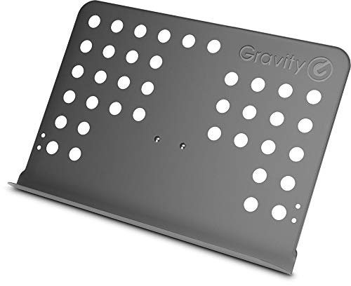 Gravity NS MS 01 - Notenständer-Ablage für Montage an Mikrofonstativen, mit Druckguss-Gelenk und 3/8” Innengewinde, schwarz