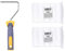 HARDY WORKING TOOLS Maler Set, Farbrolle und 10 Stück Farbwalzen aus Schaumstoff, Florhöhe 7mm, Länge 11cm, Durchmesse 35mm, weiß-gelb-grau, A0180-516000