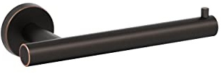 Amerock BH26540ORB | Porte-Papier Toilette à Poteau Simple en Bronze huilé | 184 mm de Long | Arrondi | Porte-Papier Toilette | Matériel de Salle de Bain | Accessoires de Bain