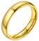 Bestyle Verlobungsring Gold Ehering Edelstahl Freundschaftsringe 4mm Partnerringe mit Gravur Personalisiertes Geschenk für Männer Frauen Paar 54