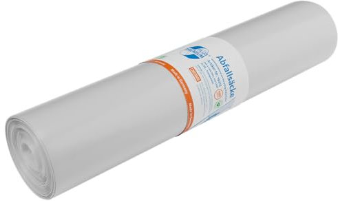 Müllsäcke DEISS PREMIUM PLUS, Abfallsäcke transparent 120 Liter, 700 x 1100 mm