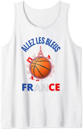 Basketball-Trikot Frankreich Basketball-Fans Blau Tank Top