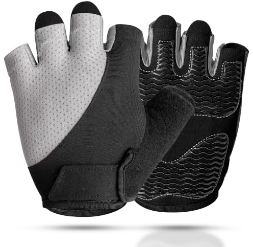 Sunnex Fitnesshandschuhe – Atmungsaktive Trainingshandschuhe für Damen & Herren – rutschfeste Sporthandschuhe mit gepolsterter Handfläche für Krafttraining, Gewichtheben, Radfahren & Rudern