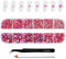 Beadsland Strasssteine für Makeup,8 Größen 2500pcs Kristall flache Rückseite Strasssteine Gesicht Edelsteine für Nägel Handwerk mit Pinzette und Wachsstift,Orange AB,SS4-SS30