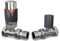 UK Radiators Anthracite Thermostatic Radiator Valve and Straight Lockshield Valve - Anthracite Matt Finish - Classy and Modern Design 1/2 x 15mm Straight Radiator Valve