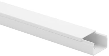 10m KOMIB Kabelkanal/Kabelkanäle/Kabelführung - Verschiedene Größen und Farben - Schraubbar - 5 x 2m Stangen - (Reinweiß (RAL 9010), 25 x 16 mm)